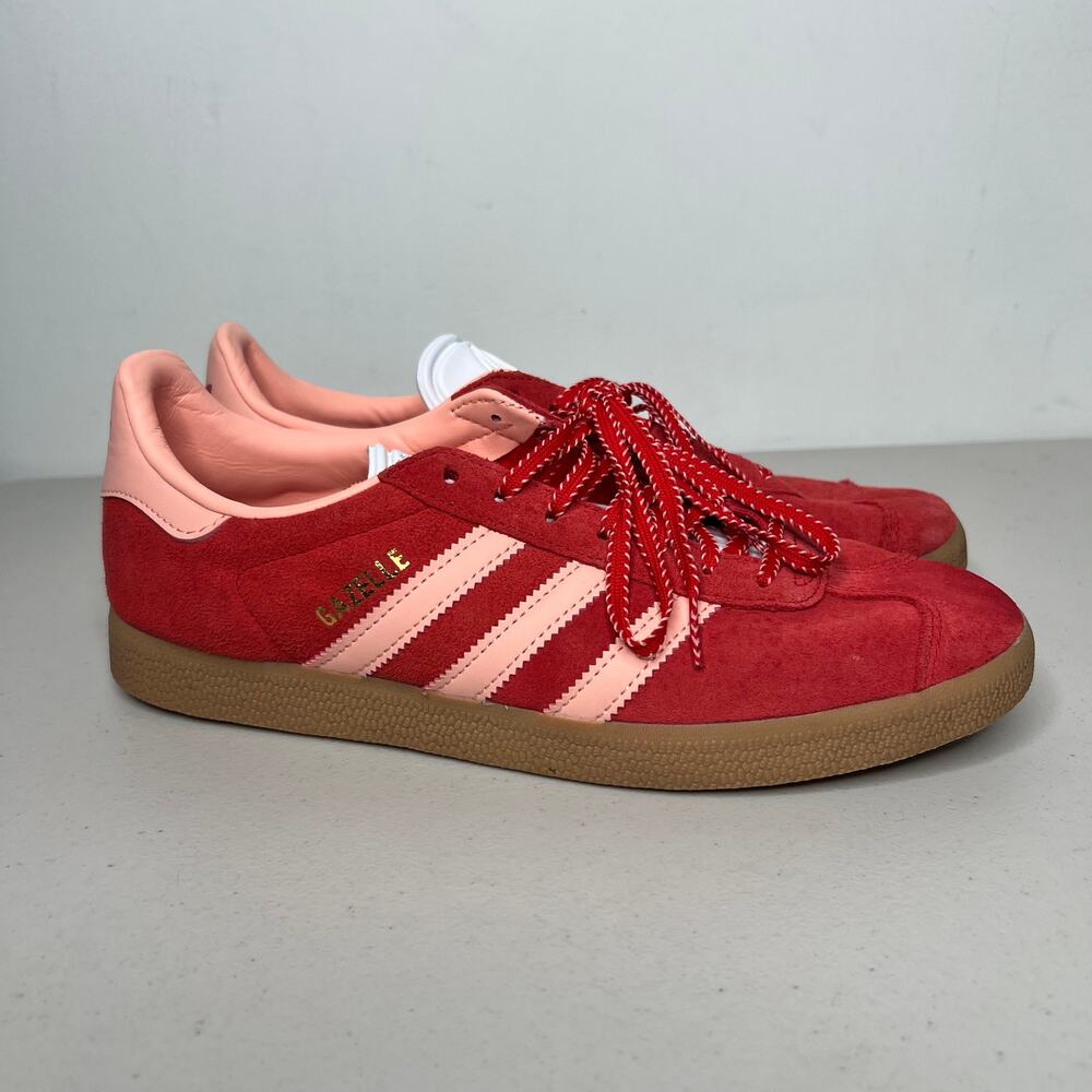 Adidas Originals Red & Pink Gazelle Sneakers Size 9 - Picture 6 of 10